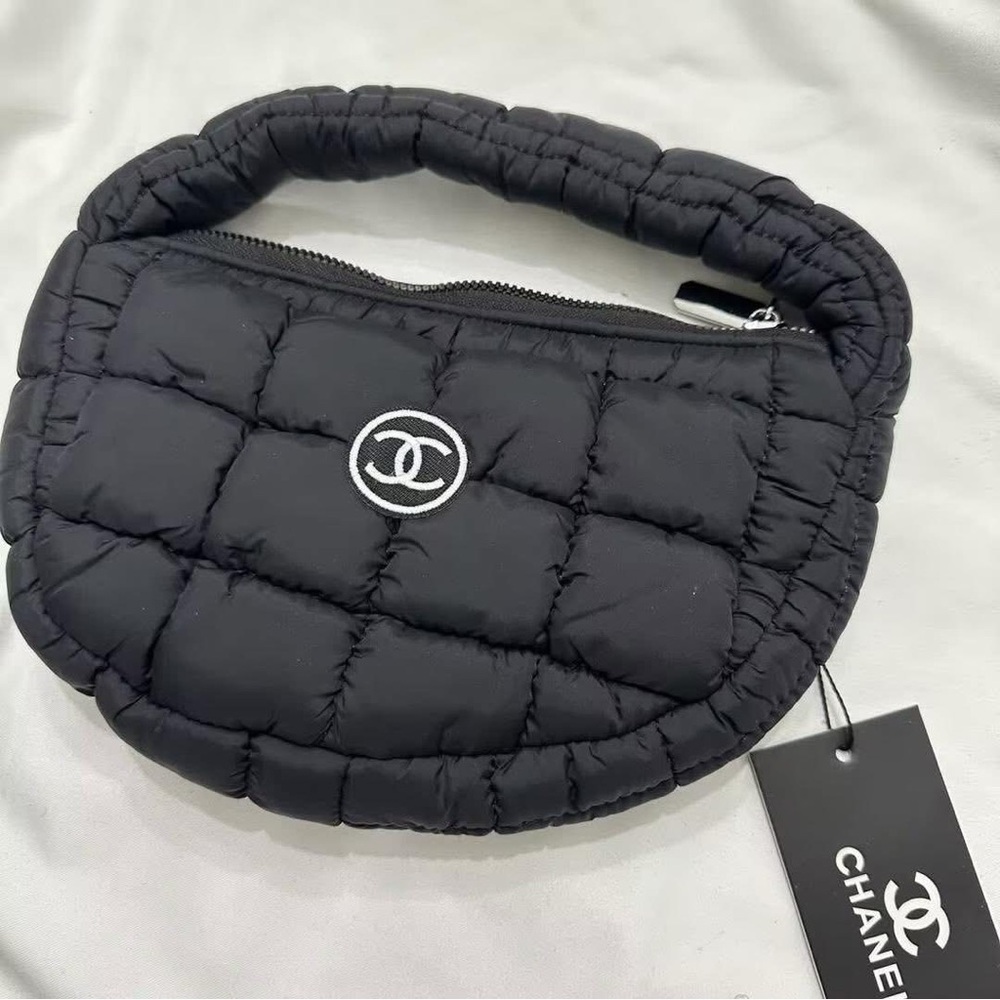 CC  Black Quilted Handbag